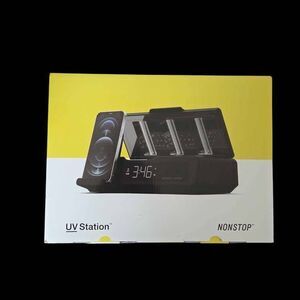 NONSTOP UV Sanitizer & Wireless Phone Charger Qi Charging Station Clock